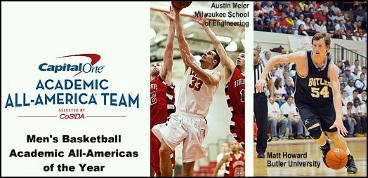 Matt Howard of Butler, Austin Meier of MSOE lead Capital One Academic All-America® Men's Basketball Teams