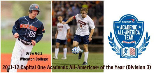 Two-sport standout Drew Golz of Wheaton (Ill.) honored as Capital One Division III Academic All-America® of the Year