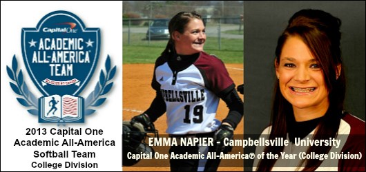  Emma Napier of Campbellsville tops Capital One Academic® All-America College Division Softball Team