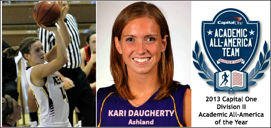 Kari Daugherty of Ashland named 2012-13 Capital One Division II Academic All-America® of the Year